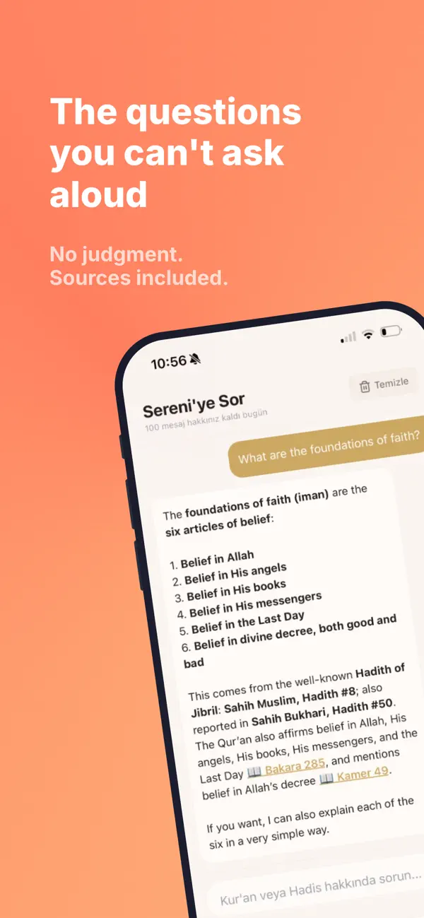 Sereni app screenshot